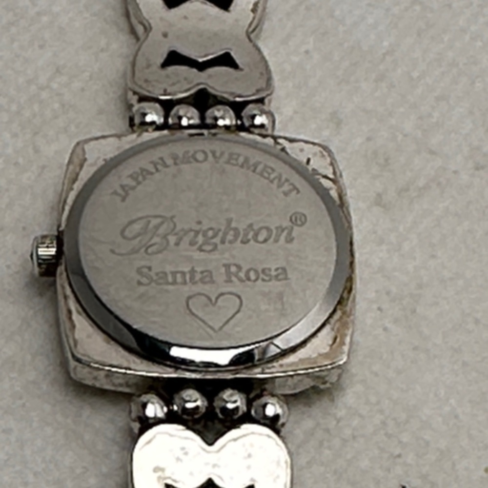 Brighton Santa Rosa Silver Adjustable Toggle Closure Watch w/ Roman Numerals - Picture 2 of 10